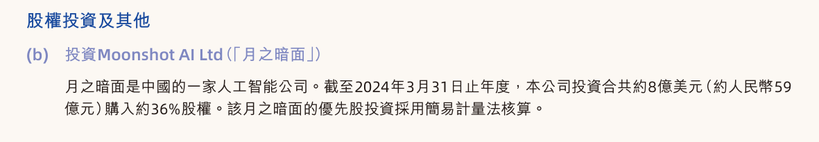 阿里投资 Kimi AI 开发商月之暗面：8 亿美元购入约 36% 股权  第1张