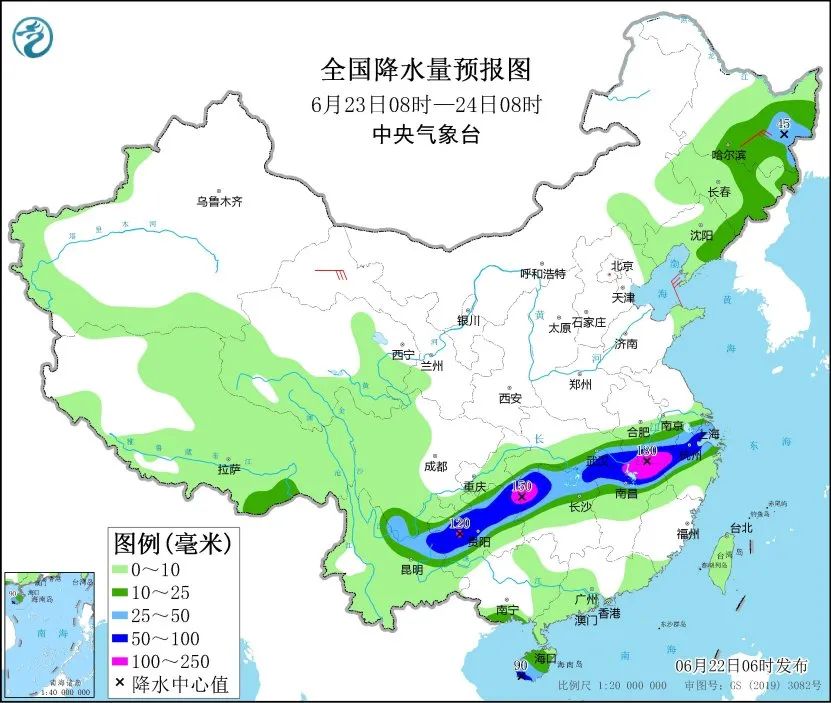 未来三天国内天气预报（6月22日）