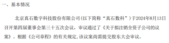 真石数科拟注销全资子公司喀什煤网数字科技有限公司  第1张