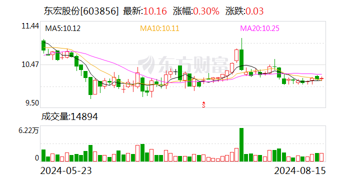 东宏股份：公司2024年半年度报告将于2024年8月21日发布  第1张