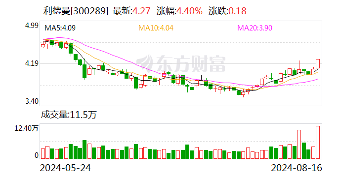 利德曼：上半年净利润约60.61万元