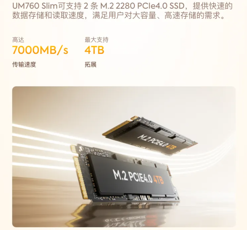 铭凡 UM760 Slim 迷你主机发布：AMD R5 7640HS 处理器、35dB 运行，1599 元起