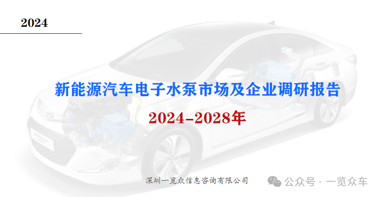 2024-2028年新能源汽车电子水泵市场及企业调研报告  第1张